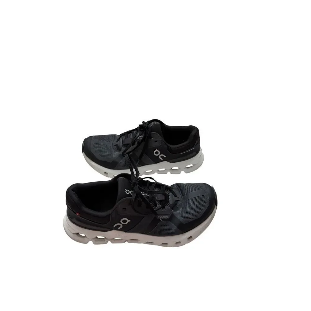 On Mens Eclipse Black Cloudrunner 2 Lace Up Athletic Running Sneakers Size 10.5